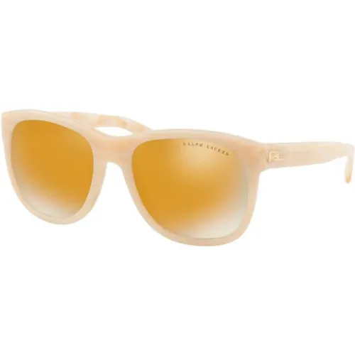 Sunglasses, unisex, , Size: ONE SIZE Resin Frame Square Sunglasses with Golden Glass - Ralph Lauren - Modalova