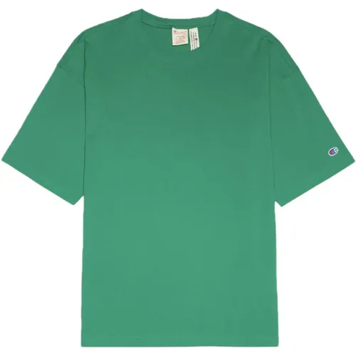Premium Reverse Weave T-Shirt , male, Sizes: L, S, XL, M - Champion - Modalova