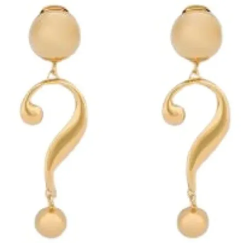 Goldene Fragezeichen Ohrringe Couture Stil - Moschino - Modalova