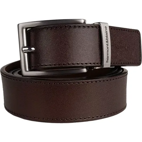 Belts, male, , Size: 100 CM Classic Reversible Leather Belt - Harmont & Blaine - Modalova