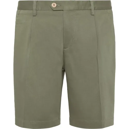 Stretch-Bermuda-Shorts aus Baumwolle und Tencel , Herren, Größe: XL - Boggi Milano - Modalova