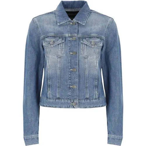 Cotton Jeans Jacket Woman Collar , female, Sizes: S - Dondup - Modalova