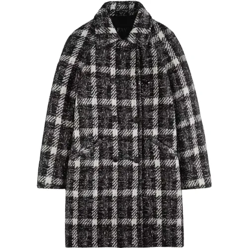 Double-Breasted Coats, female, , Size: S Grey Double-Breasted Coat - Fay - Modalova