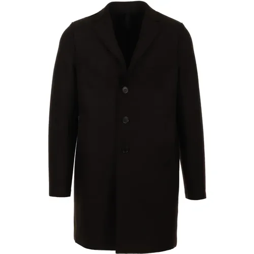 Single-Breasted Coats, male, , Size: L Boxy Coat Collection - Harris Wharf London - Modalova