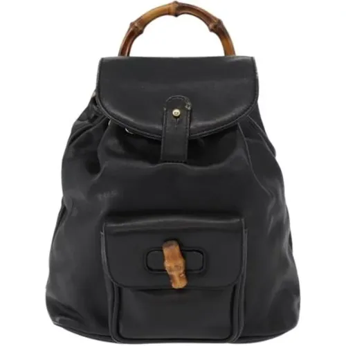 Pre-owned Backpacks, female, , Size: ONE SIZE Pre-owned Leather Backpack - Gucci Vintage - Modalova