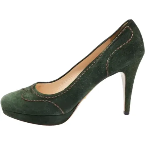 Pre-owned Pumps, female, , Size: 9 US Pre-owned Suede heels - Prada Vintage - Modalova