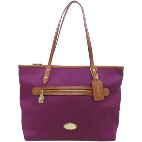 Pre-owned Tote Bags, female, , Size: ONE SIZE Pre-owned Canvas handbags - Coach Pre-owned - Modalova