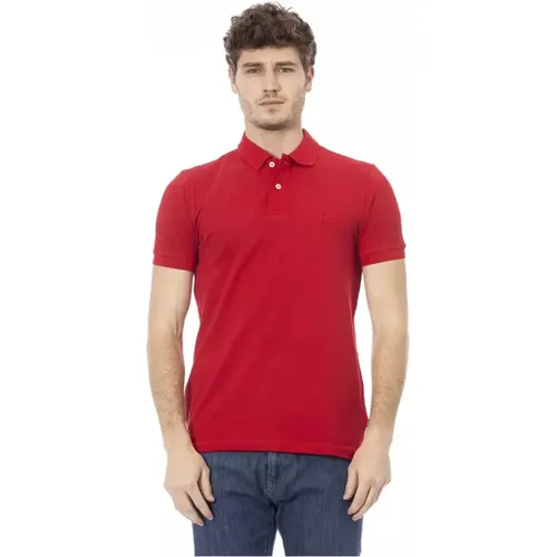 Rotes Polo Shirt mit Besticktem Design für Männer , Herren, Größe: XL - Baldinini - Modalova