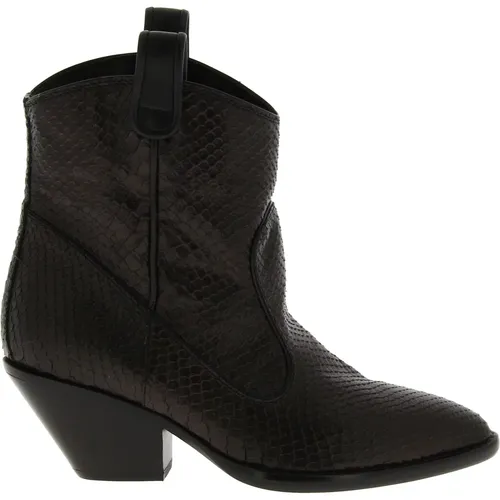 Python Leather Heeled Boots , female, Sizes: 3 UK - giuseppe zanotti - Modalova