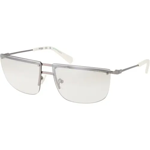 Sunglasses, unisex, , Size: ONE SIZE Gradient Mirrored Browline Sunglasses - Guess - Modalova