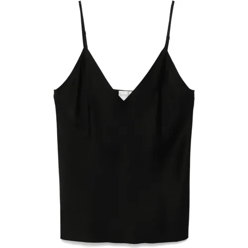 Satin V-Neck Slip Top , female, Sizes: S, M, L - Forte Forte - Modalova