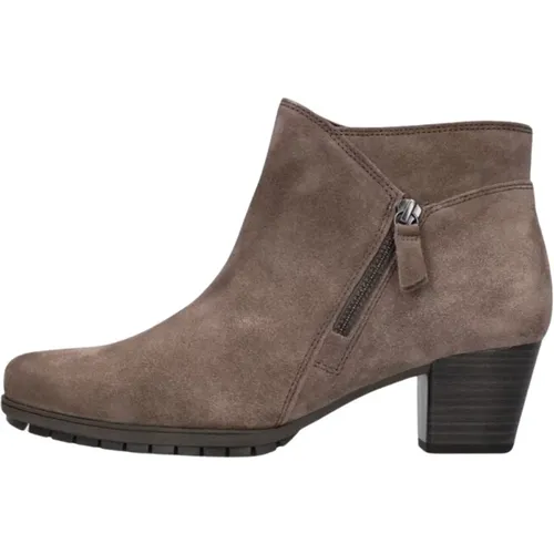 Taupe Wildleder Stiefeletten Stilvoller Komfort , Damen, Größe: 40 EU - Gabor - Modalova