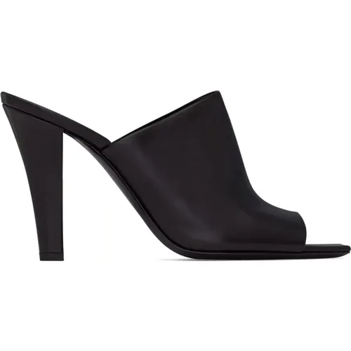 Heeled Mules, female, , Size: 6 1/2 US Stylish Summer Sandals - Saint Laurent - Modalova