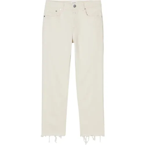 Straight Jeans, female, , Size: 4XS L32 Cropped Straight Jeans - closed - Modalova