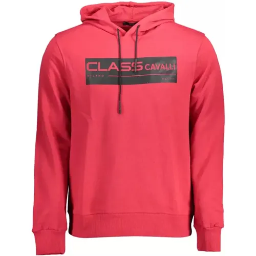 Luxuriöser Baumwoll-Hoodie mit Einzigartigem Druck - Cavalli Class - Modalova