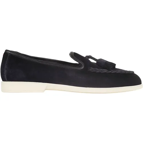 Blue Loafer Shoes for Men , male, Sizes: 6 1/2 UK, 10 UK, 9 1/2 UK - Santoni - Modalova