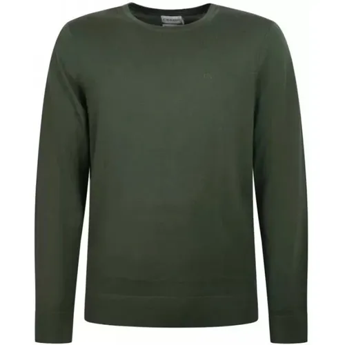 Men Merino Wool Crew Neck Sweater , male, Sizes: S, XL - Calvin Klein - Modalova