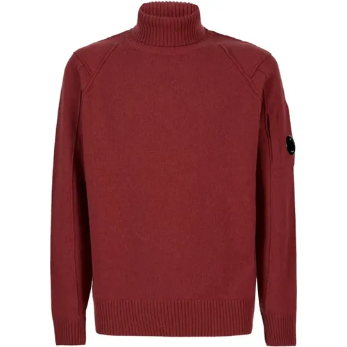 Lambswool Rippkragen Pullover , Herren, Größe: S - C.P. Company - Modalova