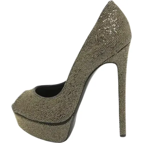 Pre-owned Fabric heels , female, Sizes: 5 1/2 UK - Casadei Pre-owned - Modalova