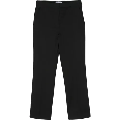 Schwarze Baumwoll-Casual-Hose , Damen, Größe: XS - Calvin Klein - Modalova