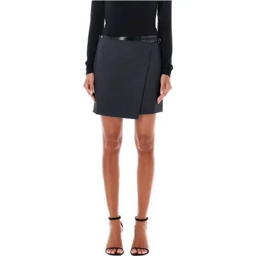 Grey Belt Detail Mini Skirt , female, Sizes: S, XS - Philosophy di Lorenzo Serafini - Modalova