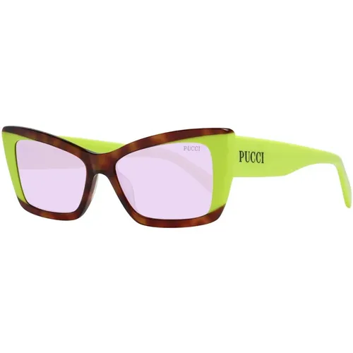 Damen Sonnenbrille Rechteckiges Gestell - EMILIO PUCCI - Modalova