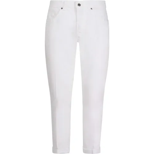 Weiße Cropped Jeans für Männer , Herren, Größe: W30 - Dondup - Modalova