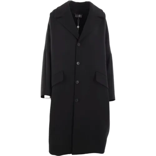 Wool Blend Oversized Coat , female, Sizes: S - MM6 Maison Margiela - Modalova