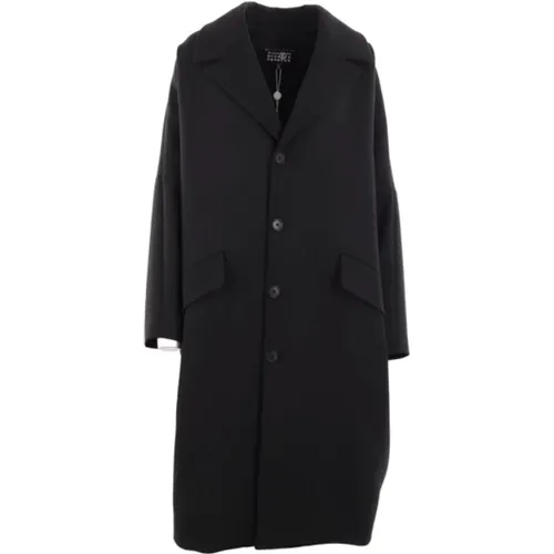 Wool Blend Oversized Coat , female, Sizes: S, XS - MM6 Maison Margiela - Modalova
