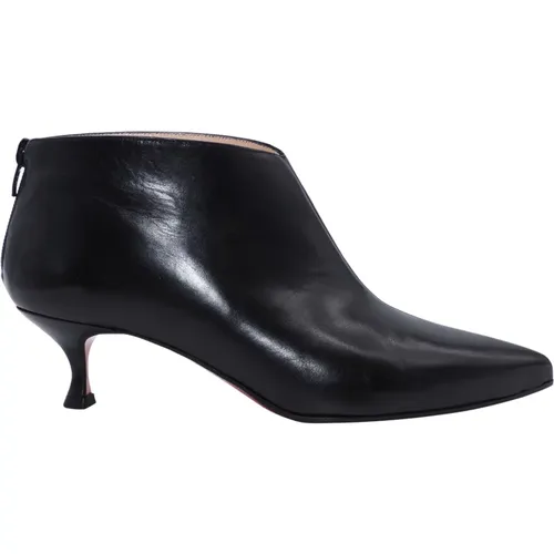Christian Louboutin Kitten-Heel Ankle Boots in Leather , female, Sizes: 5 UK - Christian Louboutin Pre-owned - Modalova