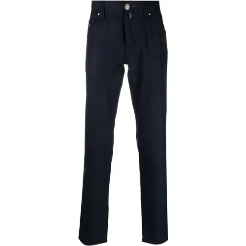 Leonardo Wool Slim Fit Trousers , male, Sizes: W33, W38, W34 - Tramarossa - Modalova