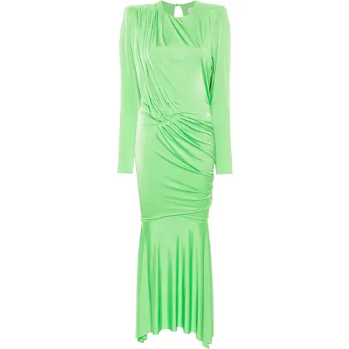 Grünes Stretch-Design Drapiertes Kleid - Alexandre Vauthier - Modalova
