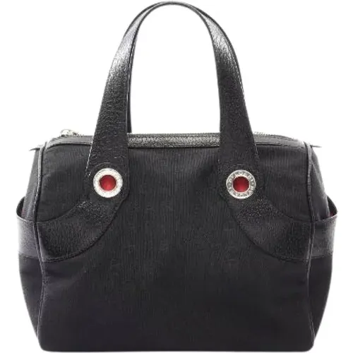 Pre-owned Handbags, female, , Size: ONE SIZE Pre-owned Vintage Canvas Handbag - Bvlgari Vintage - Modalova