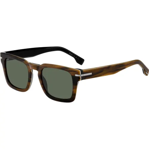 Stylish Sunglasses in Striped White , male, Sizes: 50 MM - Hugo Boss - Modalova