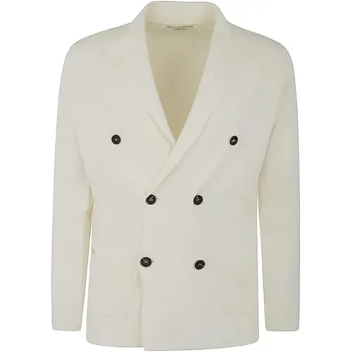 Blazers, male, , Size: L Double-Breasted Jacket - Filippo De Laurentiis - Modalova