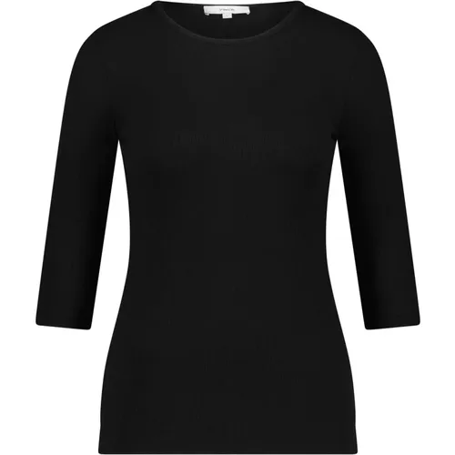 Geripptes 3/4 Arm Shirt , Damen, Größe: XL - Vince - Modalova