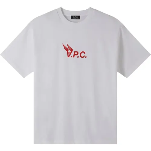 Kurzarm Baumwoll Logo T-Shirt - A.p.c. - Modalova