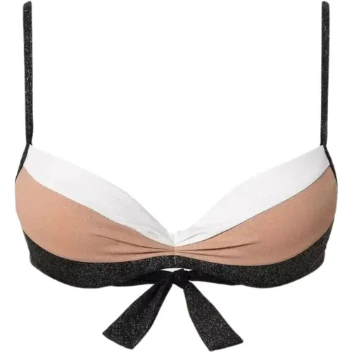 Lurex Color Block Push-Up Bikini Set , female, Sizes: M, L - Twinset - Modalova