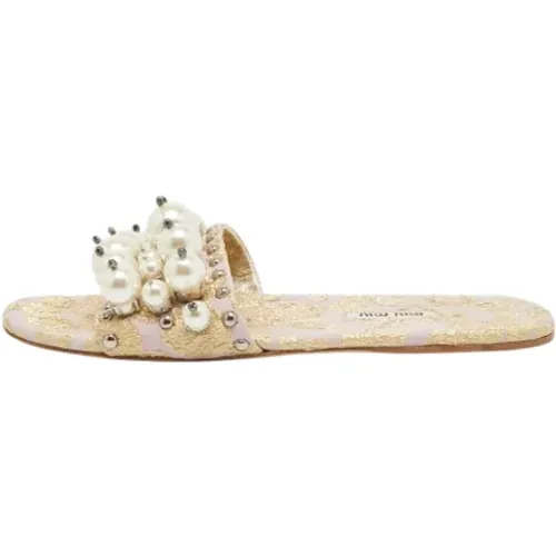 Pre-owned Flats, female, , Size: 8 US Pre-owned Fabric flats - Miu Miu Pre-owned - Modalova