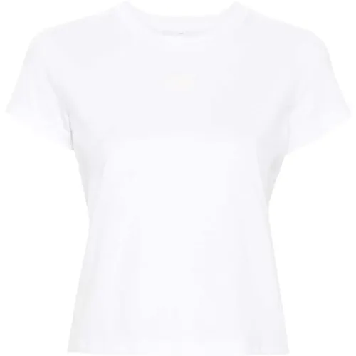 Weißes T-Shirt mit Logo-Print , Damen, Größe: XS - T by Alexander Wang - Modalova