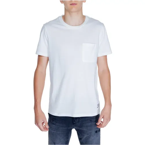 Weißes Baumwoll-T-Shirt Kurzarm , Herren, Größe: 3XL - Peuterey - Modalova