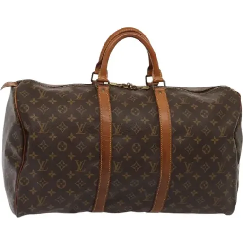 Pre-owned Weekend Bags, female, , Size: ONE SIZE Pre-owned Canvas travel-bags - Louis Vuitton Vintage - Modalova