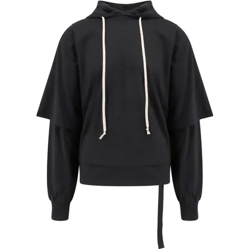 Hoodies, male, , Size: M Iconic Logoed Cotton Sweatshirt Hoodie - Rick Owens - Modalova