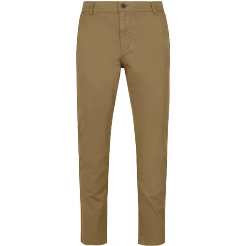 Chinos, male, , Size: W32 Slim Fit Piqué Chino Pants - BomBoogie - Modalova