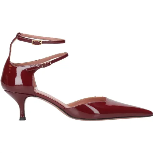 Pumps, female, , Size: 10 US Bordeaux Patent Leather Pointed-Toe Heels - Aldo Castagna - Modalova