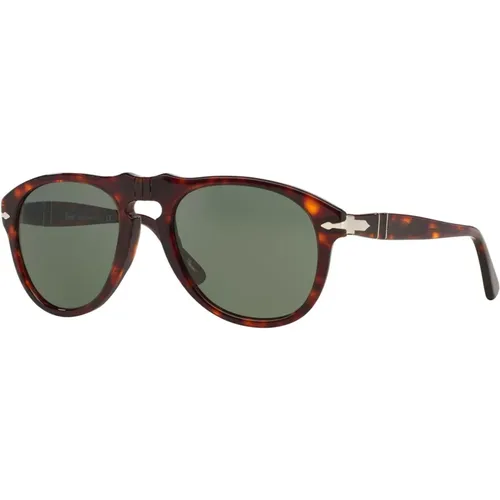 Sunglasses, unisex, , Size: 56 MM Classic Sunglasses in Havana/Grey Green - Persol - Modalova