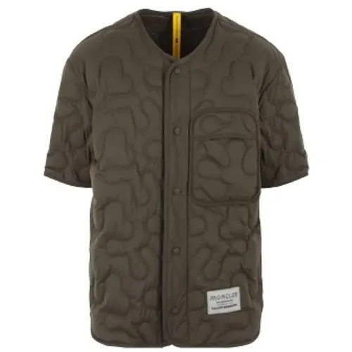 Short Sleeve Olive Coat , male, Sizes: M, XS, S - Moncler - Modalova