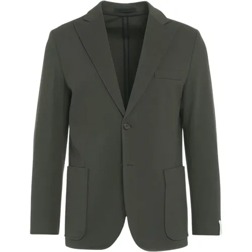 Blazers, male, , Size: M Single-breasted Blazer Aw24 - Paolo Pecora - Modalova