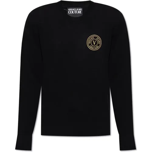 Pullover mit Logo , Herren, Größe: S - Versace Jeans Couture - Modalova