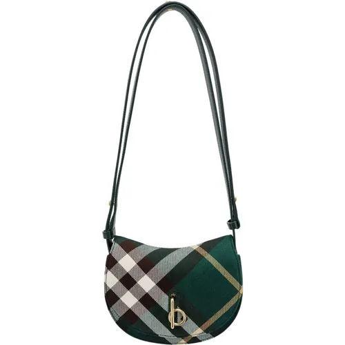 Green Shoulder Bag with Flap Closure , female, Sizes: ONE SIZE - Burberry - Modalova